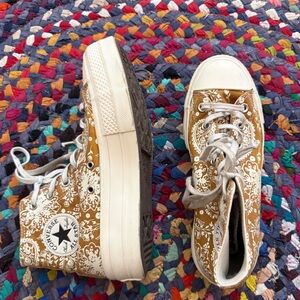 Paisley Print High Top Converse
